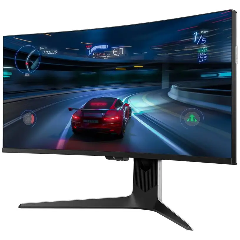 Геймърски монитор TCL Mini-LED, 3440 x 1440, 170Hz, 1ms, 1500R, 34", 1600cd/m2, HDR10 - (34R83Q)
