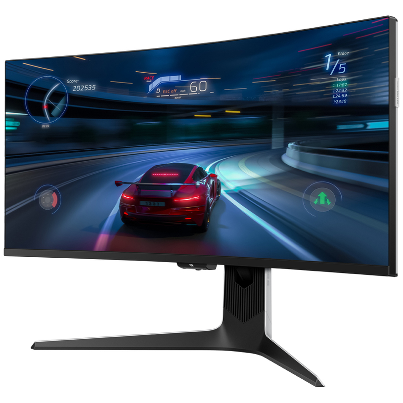 Геймърски монитор TCL Mini-LED, 3440 x 1440, 170Hz, 1ms, 1500R, 34", 1600cd/m2, HDR10 - (34R83Q)