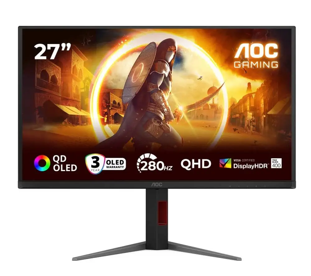 Геймърски мониторAOC Q27G4ZD 27inch QD-OLED QHD 240Hz 450cd/m2 0.03ms 2xHDMI2.0 DP Pivot - (Q27G4ZD)