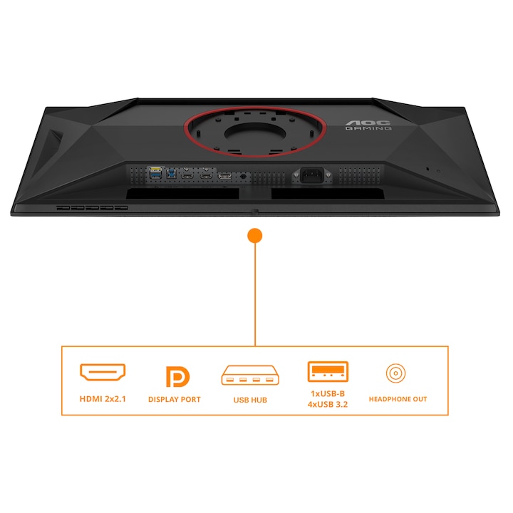 Геймърски мониторAOC Q27G4ZD 27inch QD-OLED QHD 240Hz 450cd/m2 0.03ms 2xHDMI2.0 DP Pivot - (Q27G4ZD)