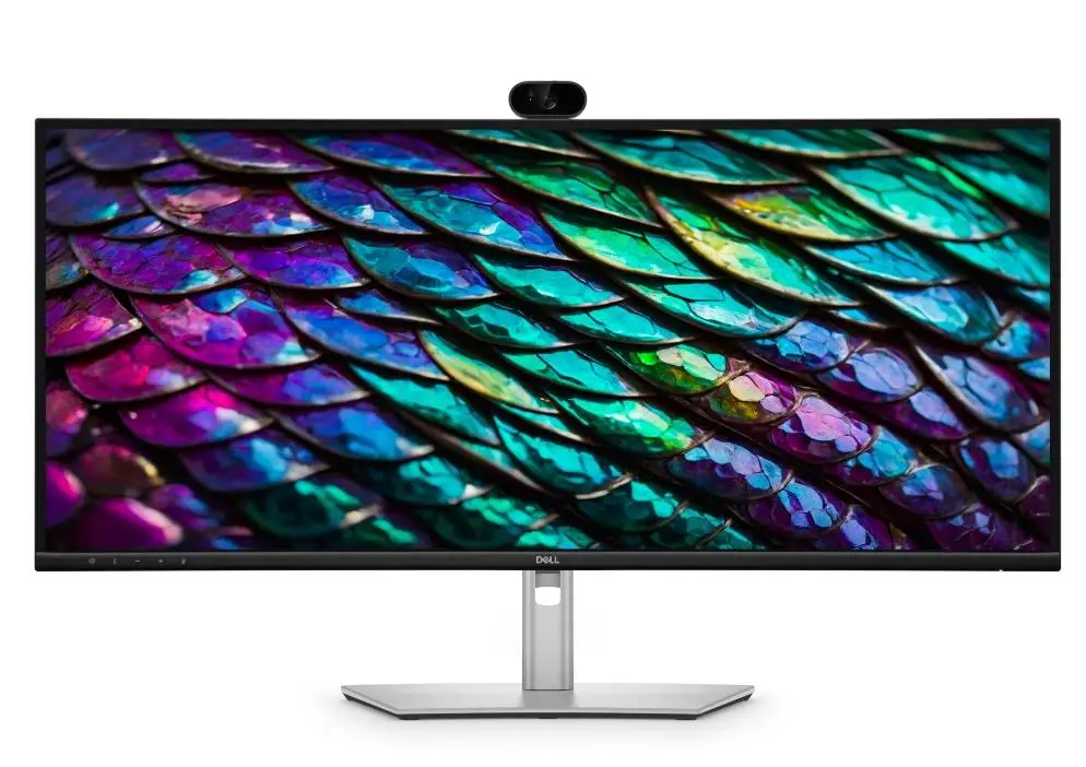 Монитор Dell P3426WEB, 34" Curved Conferencing Monitor, IPS Anti-Glare, 5ms, 100 Hz, 1500:1, 300 cd/m2, WQHD 3440x1440, 99% sRGB, HDMI, Display Port, USB-C Hub, RJ45, Webcam, Mic, Speacers, KVM Switch, PD 90W, Height Adjustable, Pivot, Swivel, Tilt, Black
