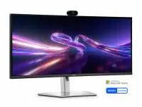 Монитор Dell P3426WEV, 34.1"&nbsp; Curved Webcam Monitor, IPS Anti-Glare, 5ms, 100 Hz, 1500:1, 350 cd/m2, UW-QHD 3440x1440, 99% sRGB, HDMI, Display Port, USB-C Hub, RJ45, Webcam, KVM Switch, PD 90W, Height Adjustable, Pivot, Swivel, Tilt, Black