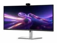 Монитор Dell P3426WEV, 34.1"&nbsp; Curved Webcam Monitor, IPS Anti-Glare, 5ms, 100 Hz, 1500:1, 350 cd/m2, UW-QHD 3440x1440, 99% sRGB, HDMI, Display Port, USB-C Hub, RJ45, Webcam, KVM Switch, PD 90W, Height Adjustable, Pivot, Swivel, Tilt, Black