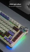 Геймърска механична клавиатура Aula Wireless Gaming Mechanical Keyboard AU75 - Bloomfield Switch [Linear] (English US), Beige