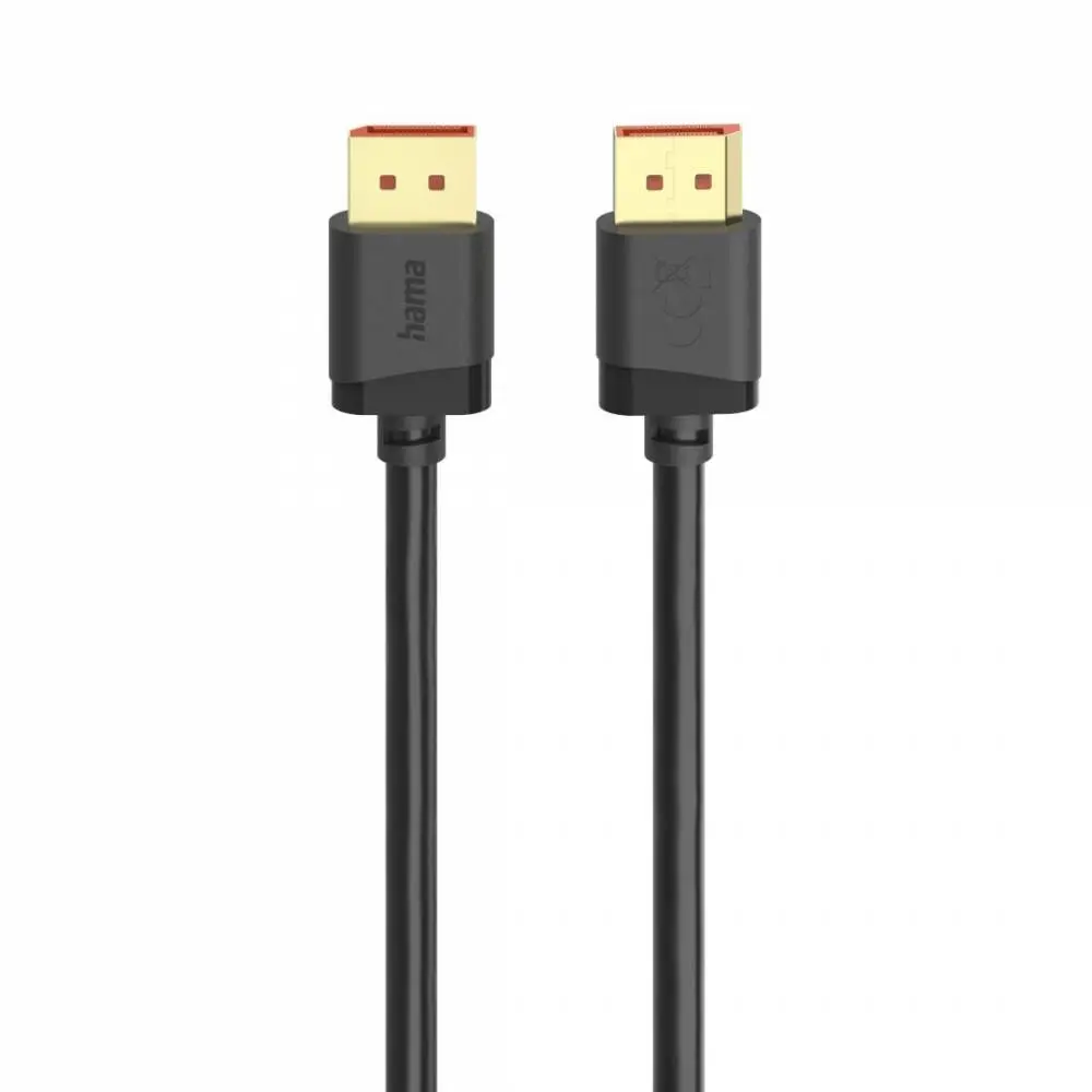 HAMA Кабел DisplayPort, DP 2.1, Ultra-HD 8K, 40 Gbit/s, 2 м