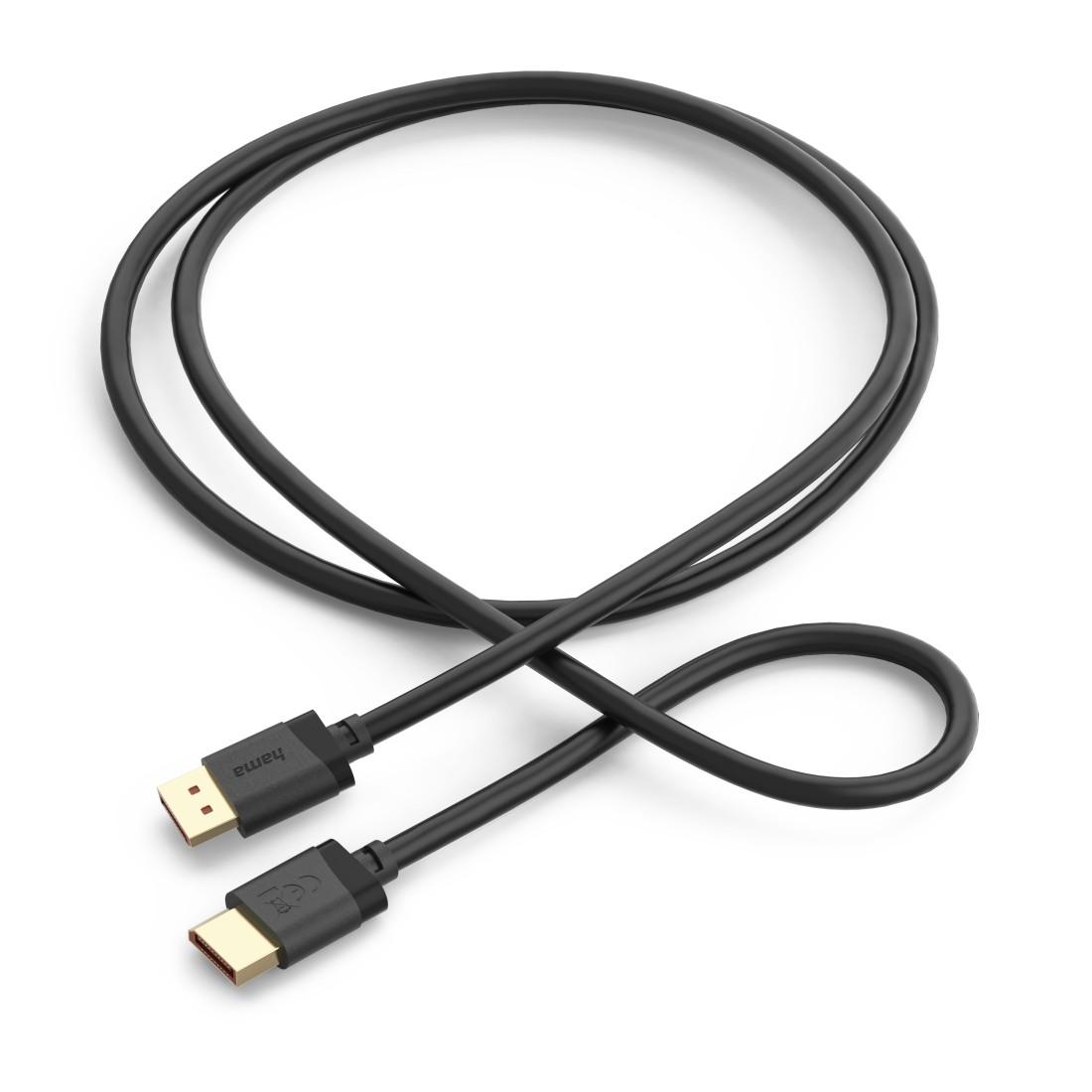 HAMA Кабел DisplayPort, DP 2.1, Ultra-HD 8K, 40 Gbit/s, 2 м