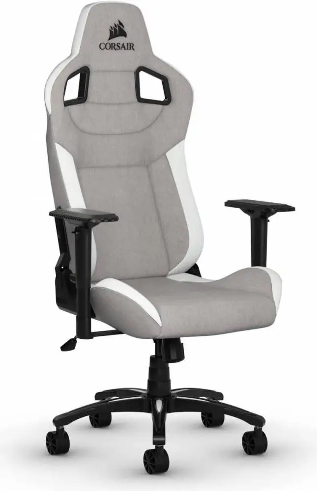 Геймърски стол Corsair T3 RUSH - Fabric Grey/White