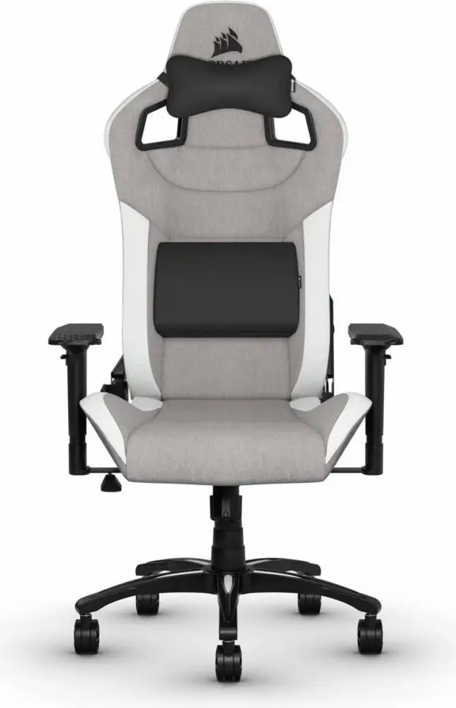 Геймърски стол Corsair T3 RUSH - Fabric Grey/White