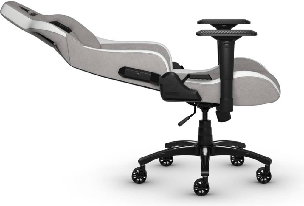 Геймърски стол Corsair T3 RUSH - Fabric Grey/White