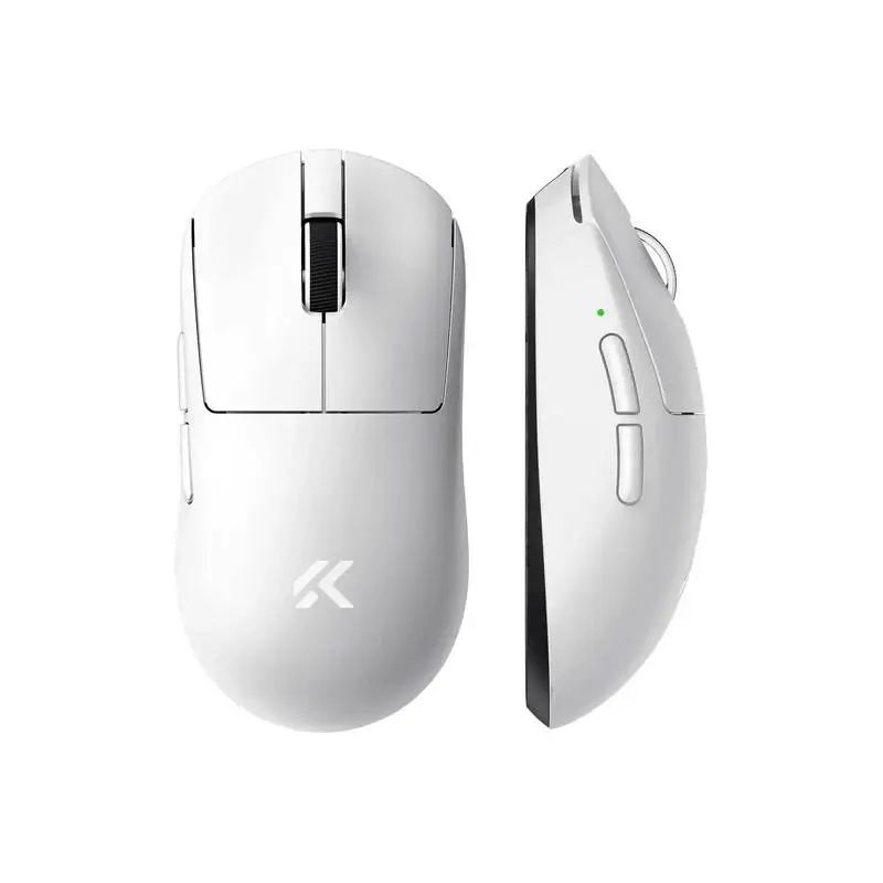 MCHOSE професионална геймърска мишка A7 V2 Ultra White - Wireless Gaming Mouse - Dual 8K, Omron Mechanical