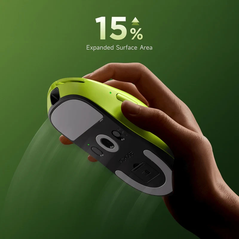 MCHOSE професионална геймърска мишка A7 V2 Ultra White - Wireless Gaming Mouse - Dual 8K, Omron Mechanical
