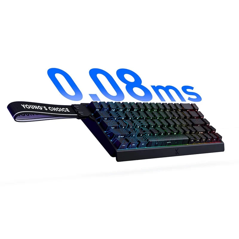 MCHOSE геймърска механична клавиатура Gaming Mechanical Keyboard Ace 68 - 8K, Ice Rhino Magnetic Switch [Linear] (English US), White
