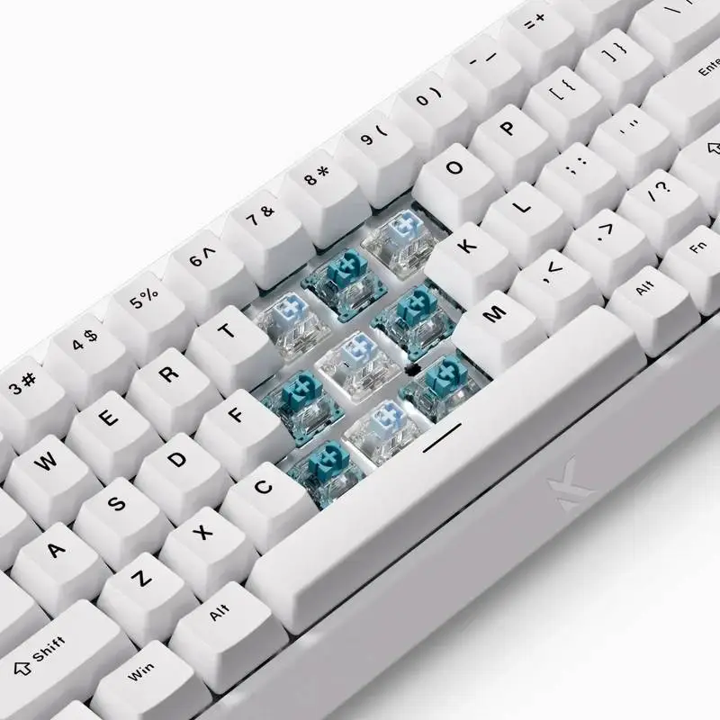 MCHOSE геймърска механична клавиатура Gaming Mechanical Keyboard Ace 68 - 8K, Ice Rhino Magnetic Switch [Linear] (English US), White