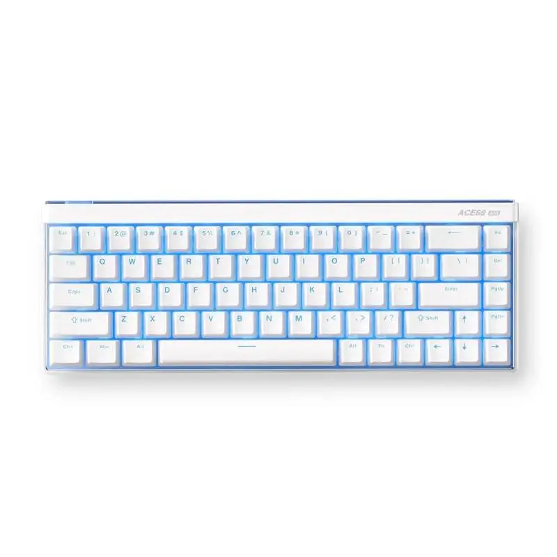 MCHOSE геймърска механична клавиатура Gaming Mechanical Keyboard Ace 68 Air - 8K, Mount Tai Magnetic Switch GT [Tactile] (English US), White