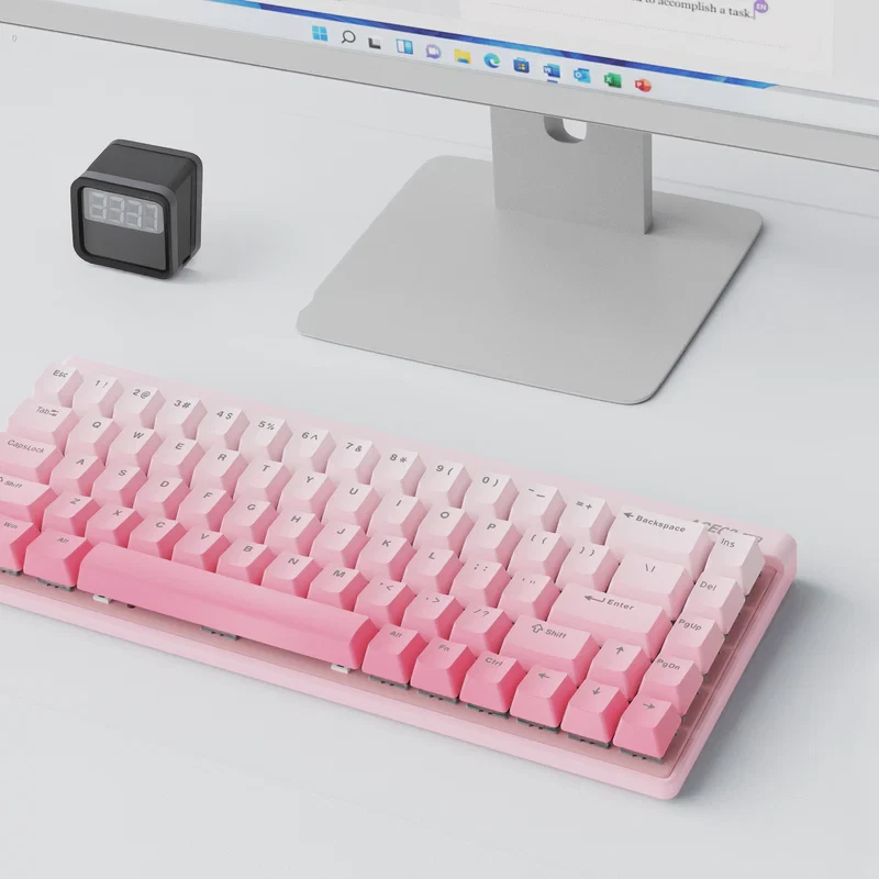 MCHOSE геймърска механична клавиатура Gaming Mechanical Keyboard Ace 68 Air - 8K, Mount Tai Magnetic Switch GT [Tactile] (English US), White