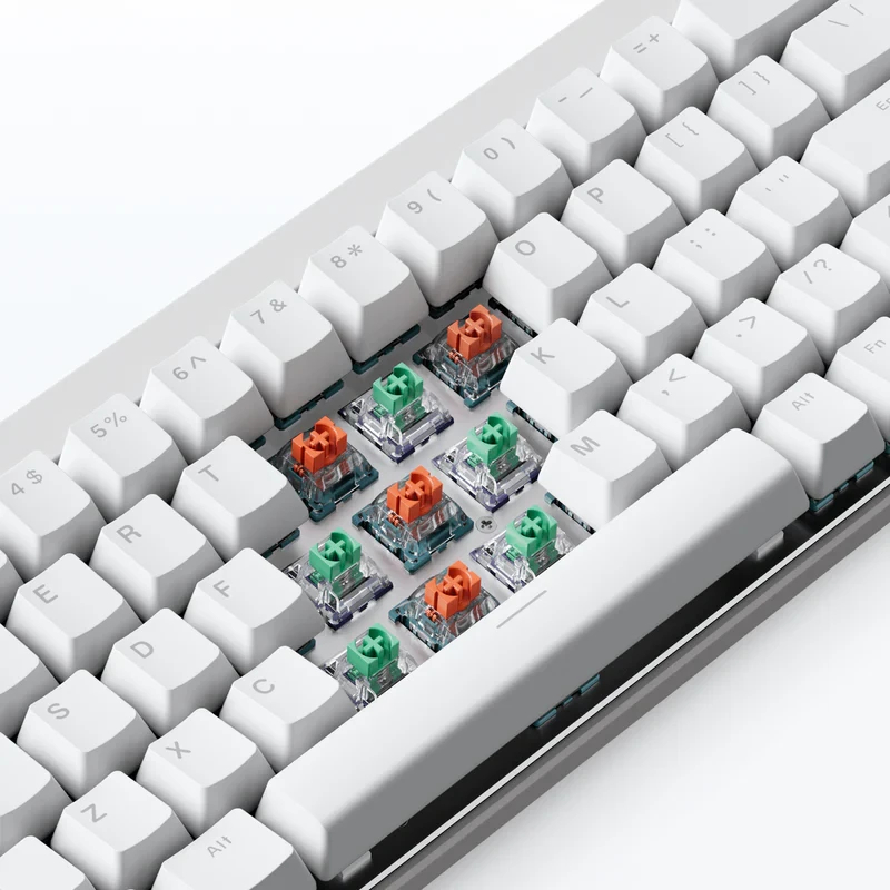 MCHOSE геймърска механична клавиатура Gaming Mechanical Keyboard Ace 68 Air - 8K, Mount Tai Magnetic Switch GT [Tactile] (English US), White