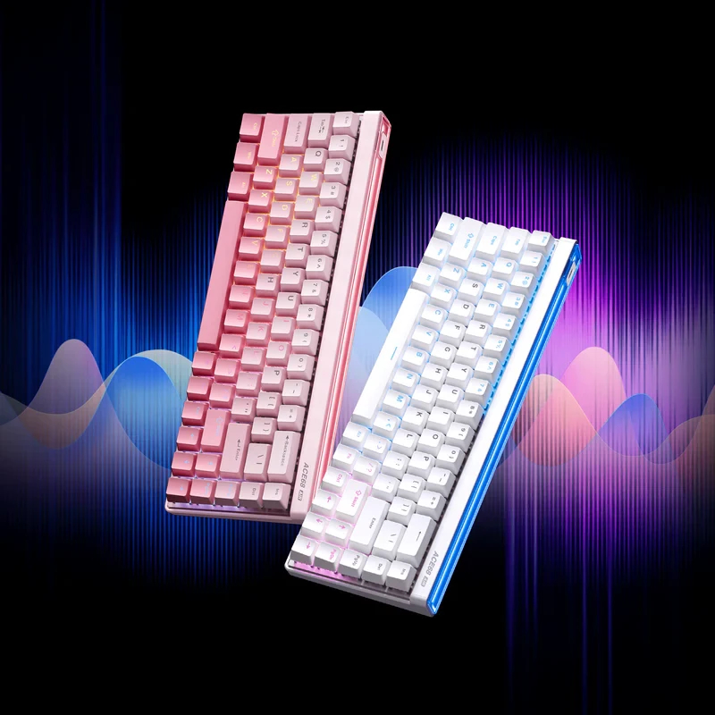 MCHOSE геймърска механична клавиатура Gaming Mechanical Keyboard Ace 68 Air - 8K, Mount Tai Magnetic Switch GT [Tactile] (English US), Black