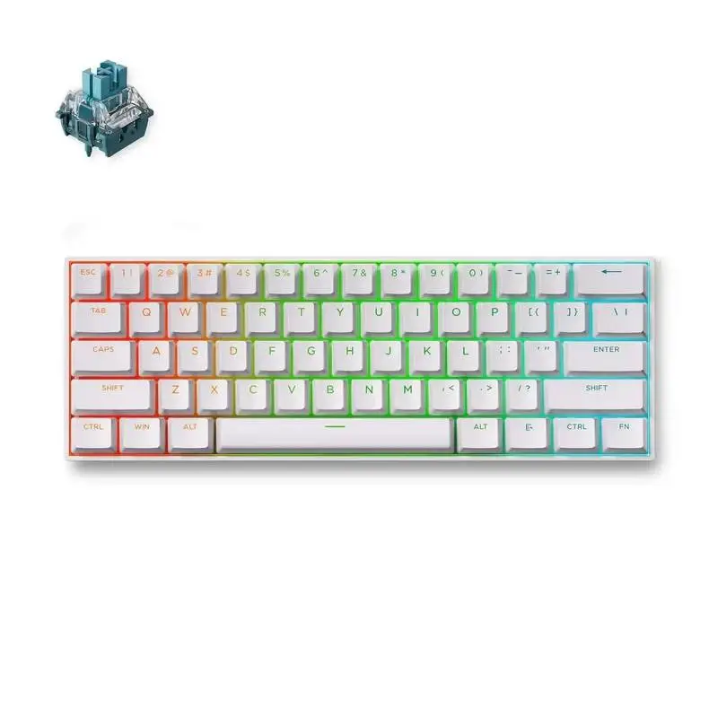 MCHOSE геймърска механична клавиатура Gaming Mechanical Keyboard Ace 60 Pro - 8K, TTC Uranus Magnetic Switch - Standard [Linear] (English US), White
