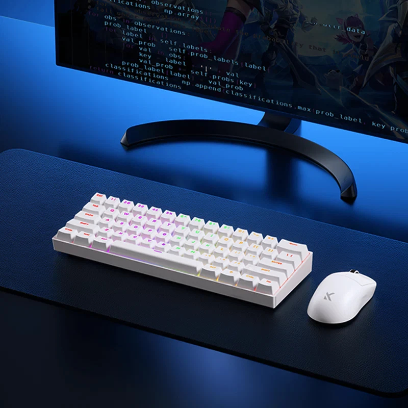 MCHOSE геймърска механична клавиатура Gaming Mechanical Keyboard Ace 60 Pro - 8K, TTC Uranus Magnetic Switch - Standard [Linear] (English US), White