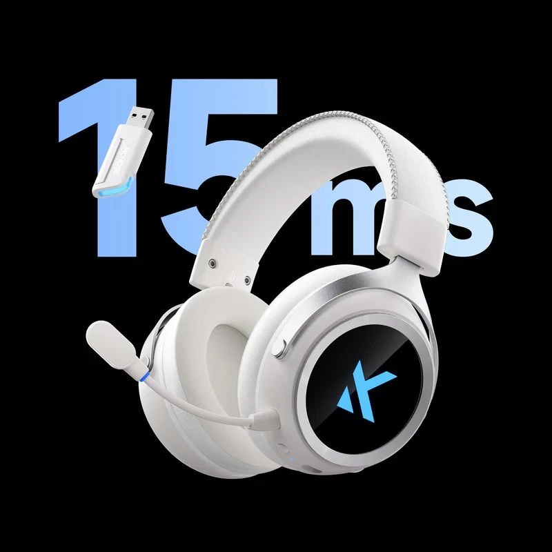 MCHOSE безжични геймърски слушалки Wireless Gaming Headphones - X9 White - Bluetooth , 2.4G