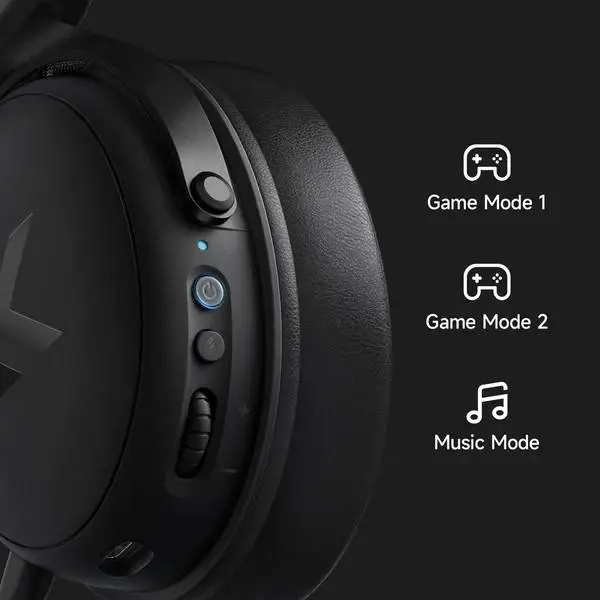 MCHOSE безжични геймърски слушалки Wireless Gaming Headphones - V9 Pro Icy White - Bluetooth , 2.4G