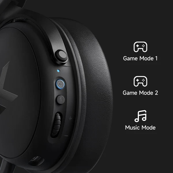MCHOSE безжични геймърски слушалки Wireless Gaming Headphones - V9 Pro Icy White - Bluetooth , 2.4G