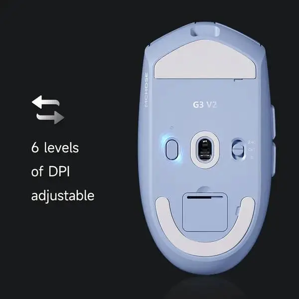 MCHOSE професионална геймърска мишка G3 V2 Black - Wireless Gaming Mouse - 1K, Omron Mechanical