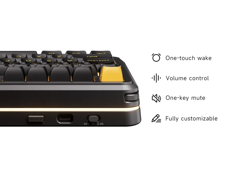 MCHOSE геймърска механична клавиатура Wireless Gaming Mechanical Keyboard MC-K99 V3 - Icy Creamsicle Switch [Linear] (English US), Glacier Gradient