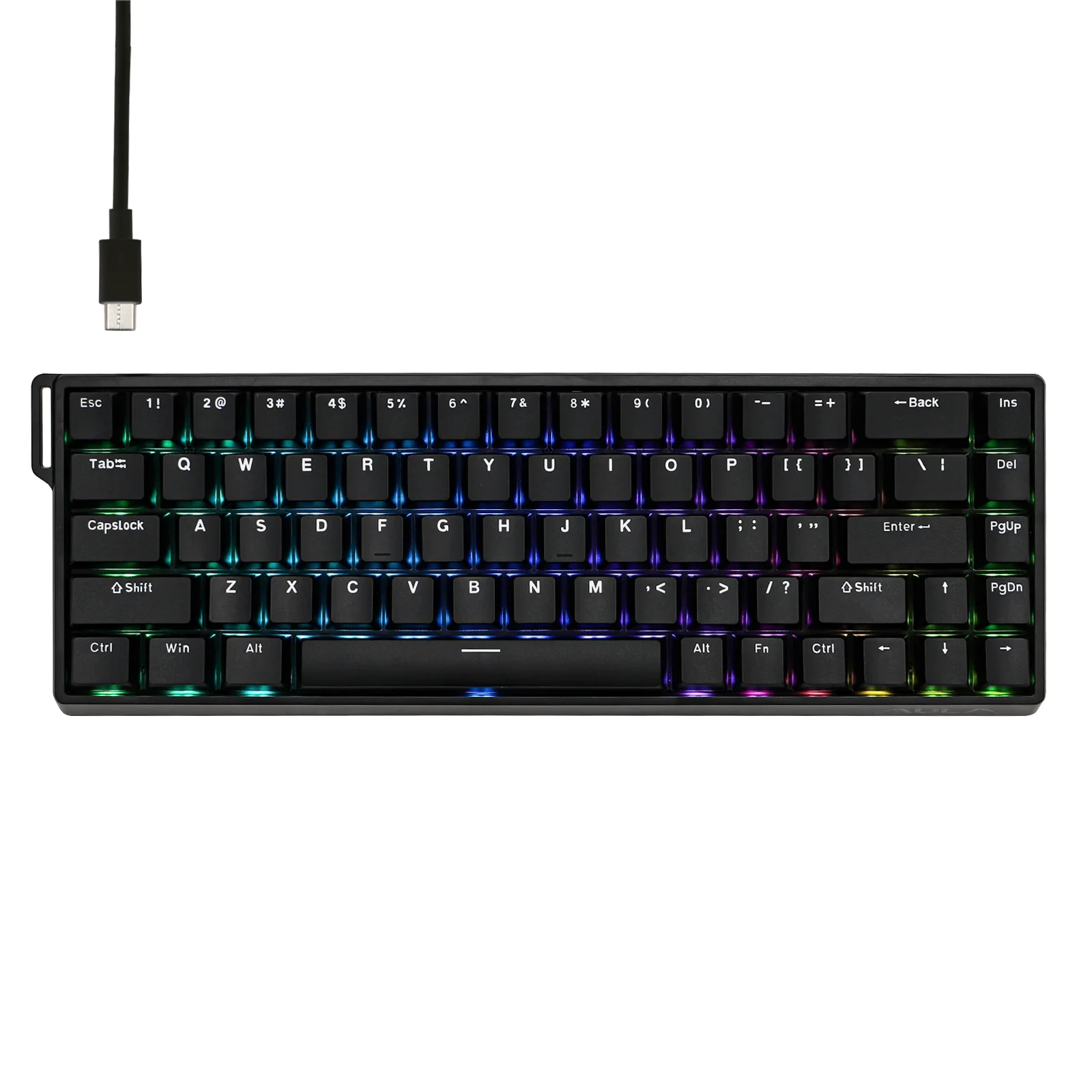 Aula геймърска механична клавиатура Gaming Mechanical Keyboard WIN68 HE 8K  - Greywood Magnetic Switch [Linear] (English US), Black