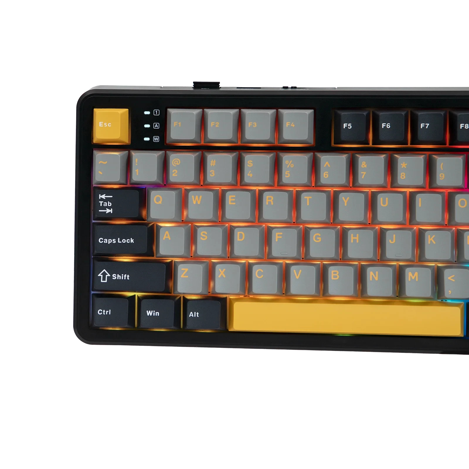 Aula Gaming Mechanische Tastatur Wireless Gaming Mechanical Keyboard F108 - Volcanic Switch [Linear] (English US), Schwarz, Grau