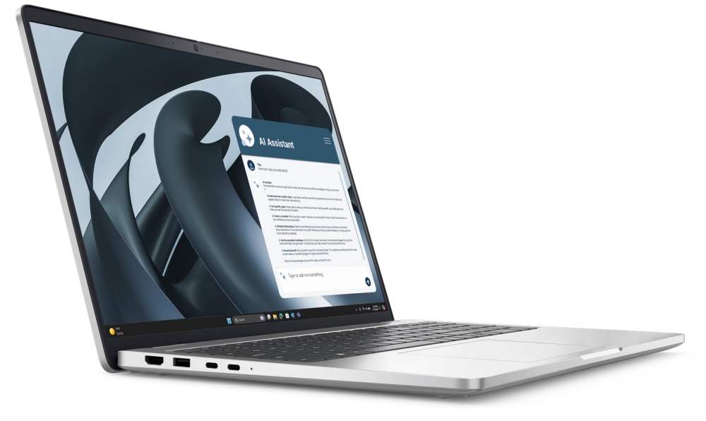 Лаптоп Dell Pro 16 Plus PB16255, AMD Ryzen AI 5 PRO 340, 16GB, 512GB SSD Gen4, 16.0" FHD+, AMD Radeon 840M, FgrPr & SmtCd, FHD, IR Cam, Mic, WLAN + BT, Backlit Kb, 3 Cell, W11Pro 