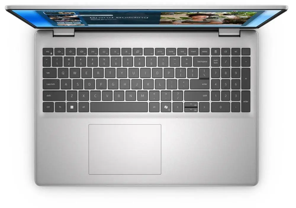 Лаптоп Dell 16 DC16251, Intel Core 5 120U (10 cores, up to 5.0 GHz), 16.0" FHD+(1920x1200) AG, 300nits, 16GB, 2x8GB, DDR5, 5200 MT/s, 512GB M.2 PCIe, Intel Graphics, Cam, FPR, Wi-Fi 6E, Backlit Kb, Win 11 Pro, Silver, Aluminium,3Y PS