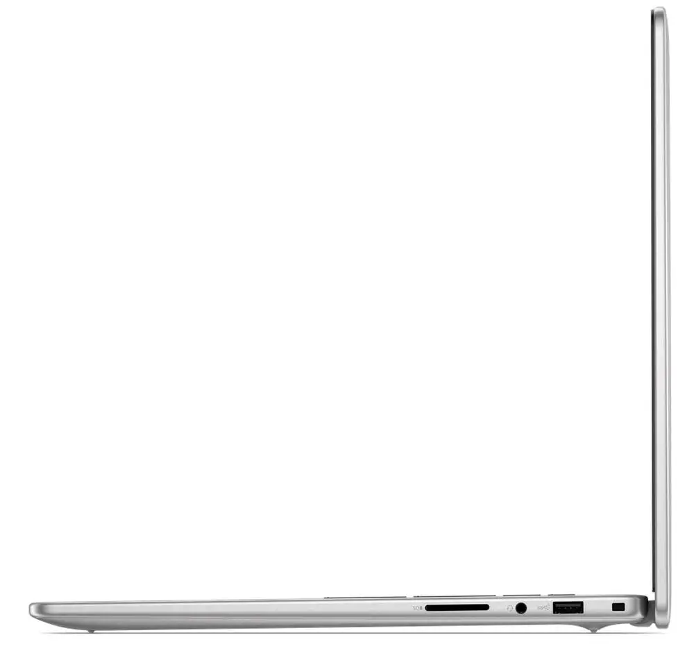 Лаптоп Dell 16 DC16251, Intel Core 7 150U (10 cores, up to 5.4 GHz), 16.0" FHD+(1920x1200) AG 300nits, 16GB, 2x8GB, DDR5, 5200 MT/s, 512GB M.2 PCIe, Intel Graphics, Cam, FPR, Wi-Fi 6E, Backlit Kb, Ubuntu, Silver, Aluminium, 3Y PS