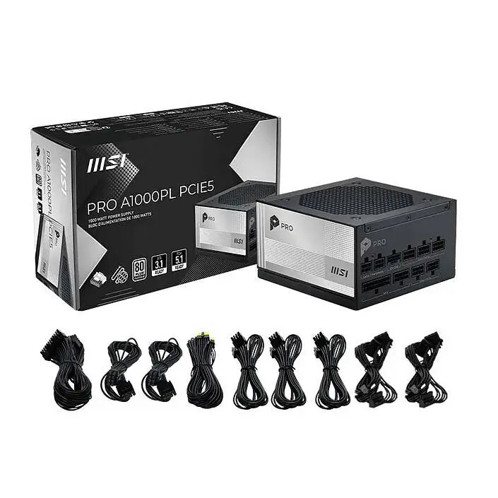 Захранване MSI PRO A1000PL PCIE5 1000W 80 Plus Platinum