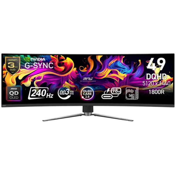 Монитор MSI MPG 491CQPX QD-OLED, 5120 x 1440, 240Hz  - (MPG_491CQPX_QD-OLED)