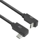 ACT Кабел USB-C - USB-C, 10Gbps, 60W, 1 m, конектори 90&deg; left/right, up/down angled