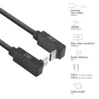 ACT Кабел USB-C 10Gbps, 60W, 0.5м, конектори на 90&deg; up/down angled