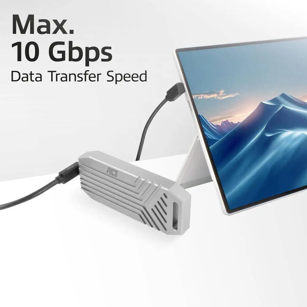 ACT Кабел USB-C 10Gbps, 60W, 0.5м, конектори на 90° up/down angled