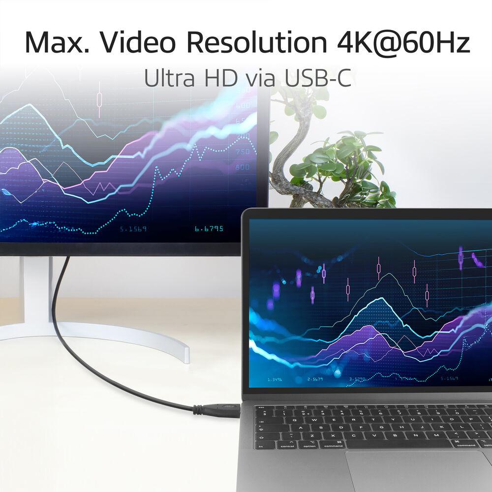 ACT Кабел USB-C - USB-C, 10Gbps, 60W, 1 м, конектори - един прав и един на 90° up/down angled