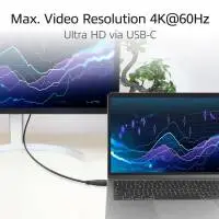 ACT Кабел USB-C - USB-C, 10Gbps, 60W, 0.5 м, конектори - 1x прав и 1x на 90&deg; up/down angled