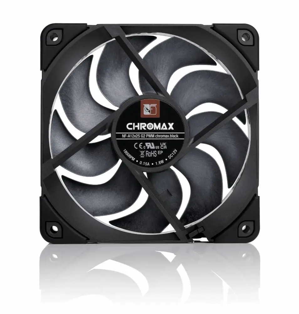Noctua Вентилатор Fan 120mm NF-A12x25 G2 PWM chromax.black