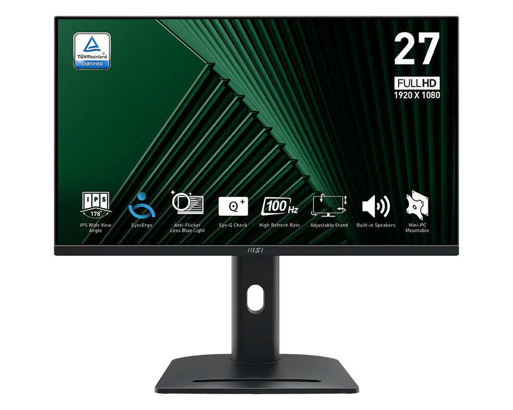 Монитор MSI 27 PRO, 100Hz, FHD 1920 x 1080,  IPS,  1ms - MP275PG