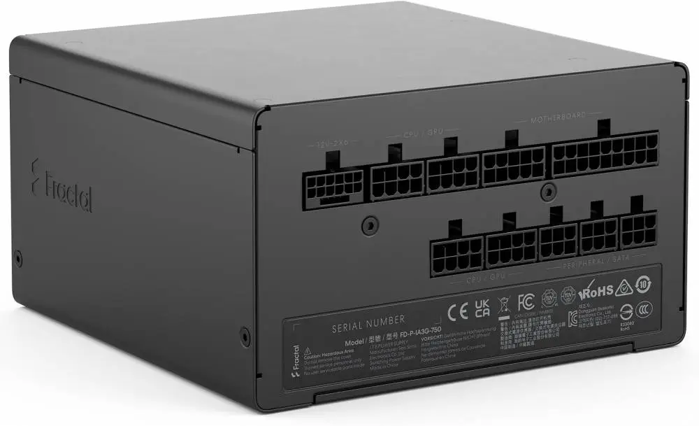 Захранване Fractal ION 3 Gold 850W, 80 Plus Gold PSU ATX 3.1, PCIe Gen5 - FD-P-IA3G-850-EU