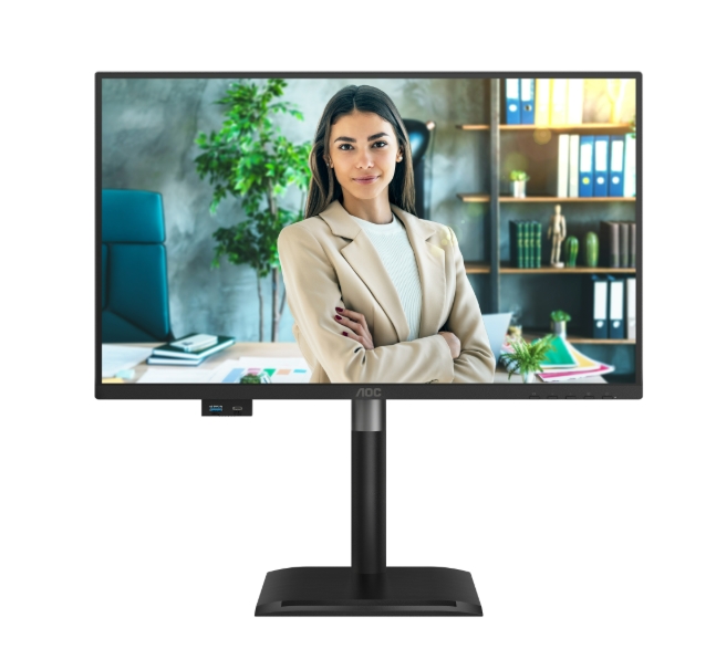 Монитор AOC 24P4U, 23.8" IPS WLED, 1920x1080@120Hz, 4ms GtG, 300cd m/2, 1500:1, 20M:1, Adaptive Sync, Anti Blue Light, FlickerFree, 2Wx2, Tilt, Height Adjust, Pivot, Swivel, D-SUB, HDMI, DP, USB hub