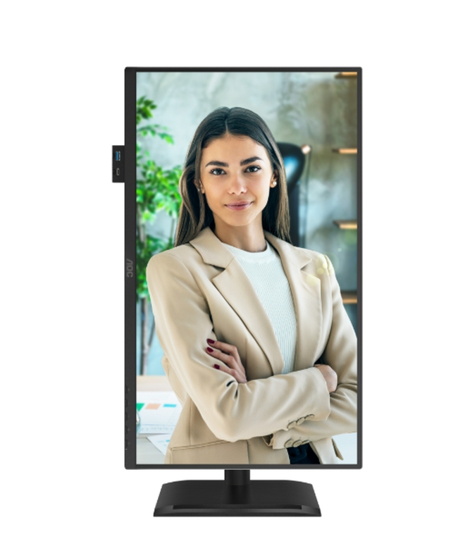 Монитор AOC 24P4U, 23.8" IPS WLED, 1920x1080@120Hz, 4ms GtG, 300cd m/2, 1500:1, 20M:1, Adaptive Sync, Anti Blue Light, FlickerFree, 2Wx2, Tilt, Height Adjust, Pivot, Swivel, D-SUB, HDMI, DP, USB hub