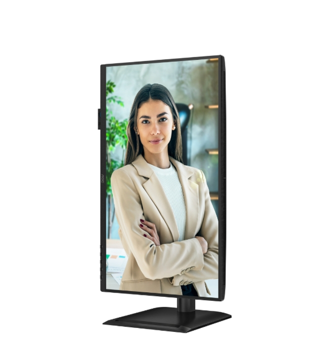 Монитор AOC 24P4U, 23.8" IPS WLED, 1920x1080@120Hz, 4ms GtG, 300cd m/2, 1500:1, 20M:1, Adaptive Sync, Anti Blue Light, FlickerFree, 2Wx2, Tilt, Height Adjust, Pivot, Swivel, D-SUB, HDMI, DP, USB hub