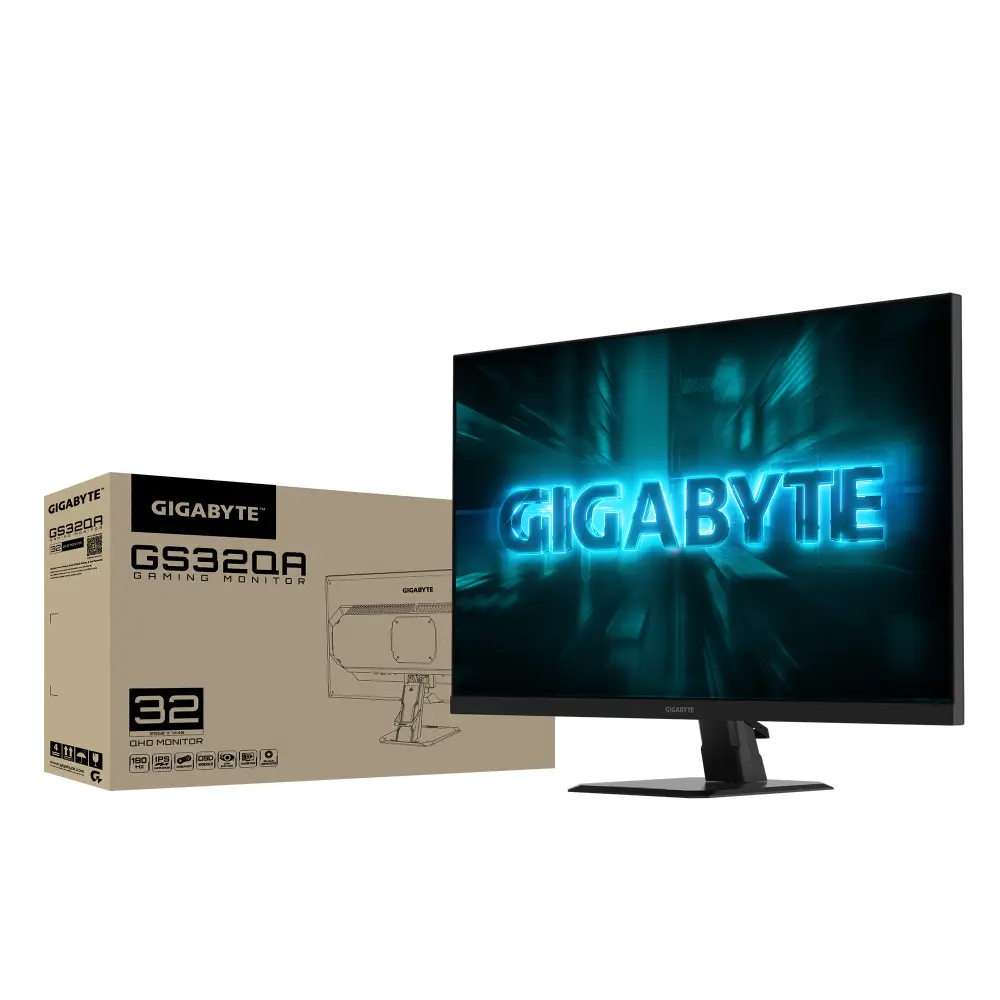 Геймърски Монитор Gigabyte GS32QA - 32" SS-IPS QHD(2560x1440), 180Hz, 1ms, HDR Ready