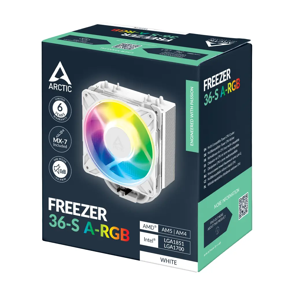 Охладител за процесор ARCTIC Freezer 36-S A-RGB White - ACFRE00199A
