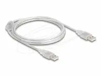 Кабел Delock USB-A мъжко - USB-A мъжко 1.5 m, прозрачен