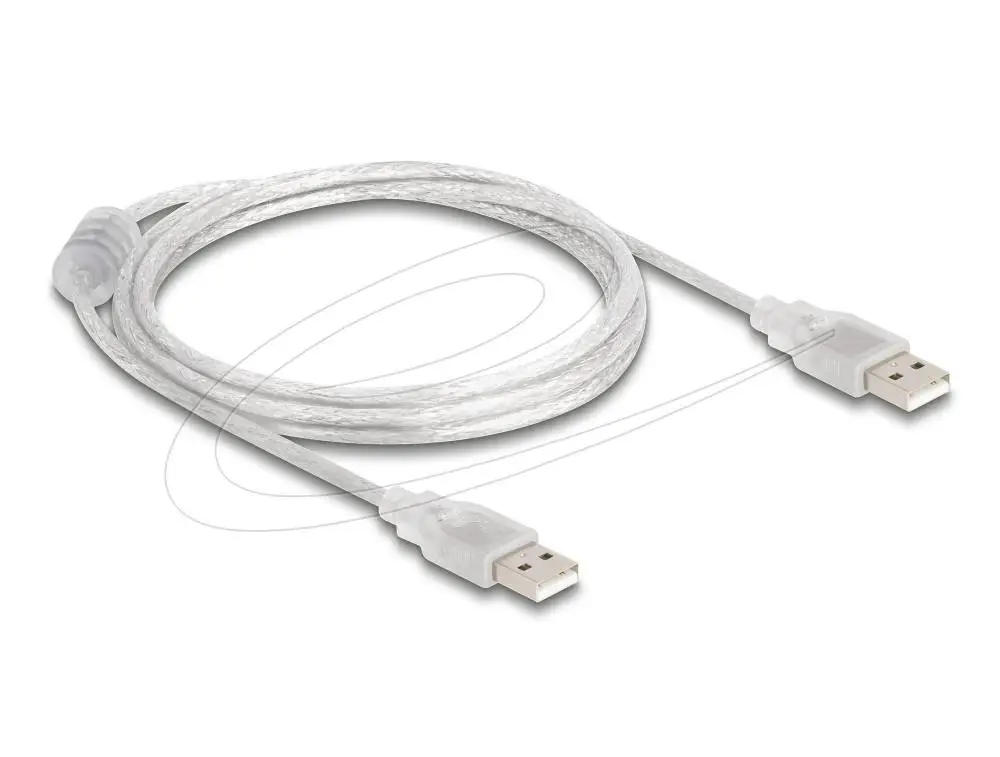 Câble Delock USB-A mâle - USB-A mâle 1.5 m, transparent